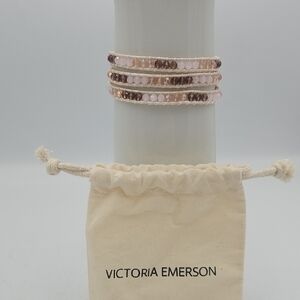 Victoria Emerson Shades Of Pink Wrap Bracelet